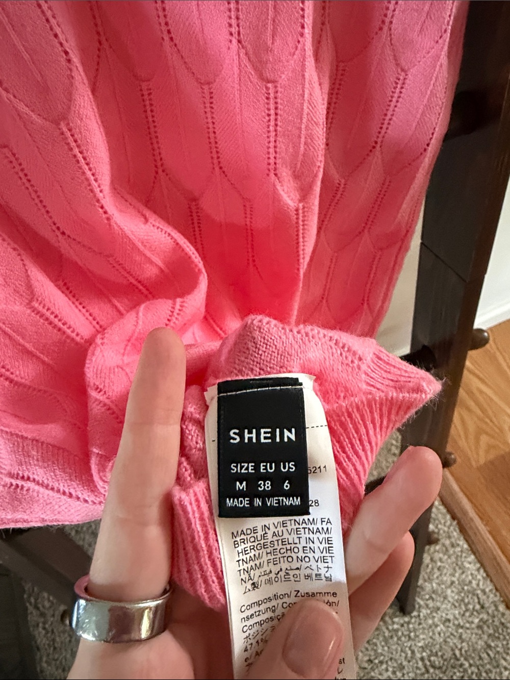 SHEIN Pink Knit V-Neck Camisole - Picture 2 of 3